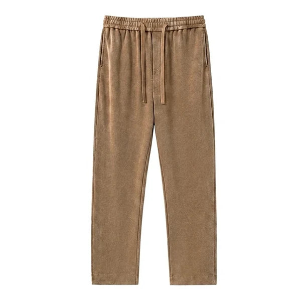 Men's Washed Straight-Leg Joggers