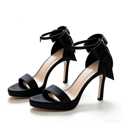 Women's Bow Detail Platform Stiletto Sandals