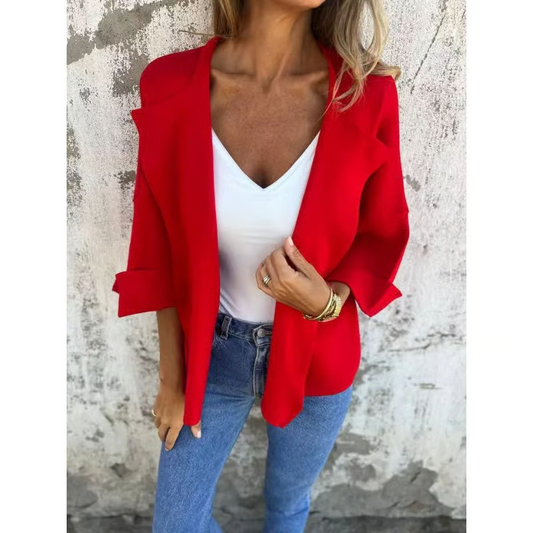 Women's elegant casual jacket with lapels