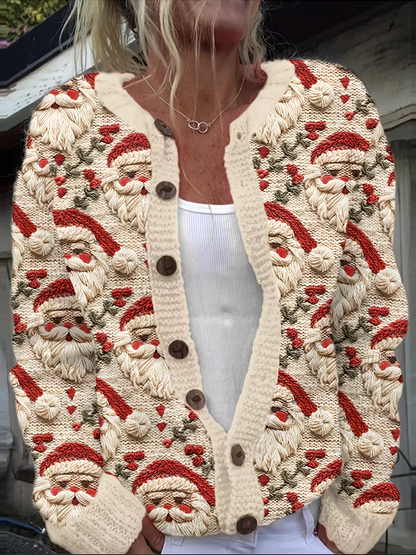 Women’s Festive Santa Claus Cardigan