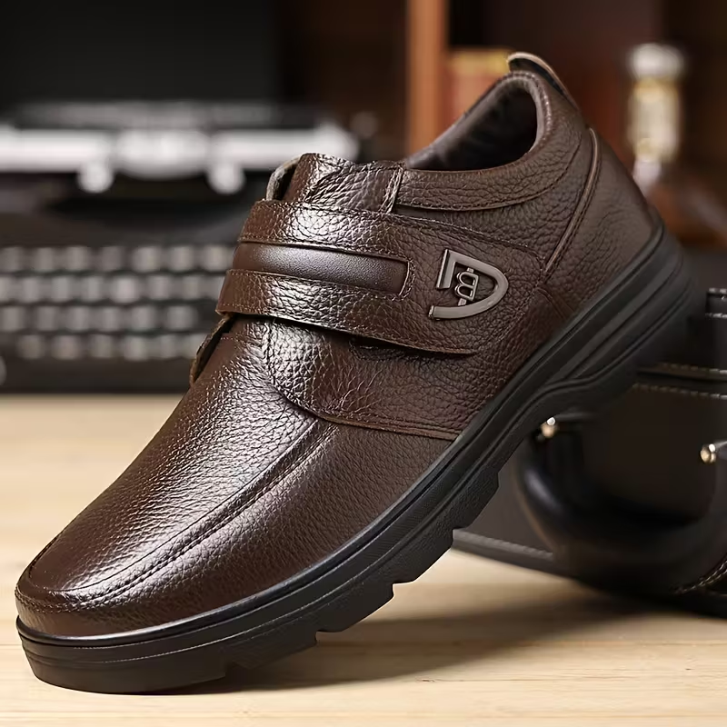 Men’s Retro Faux Leather Slip-On Loafers
