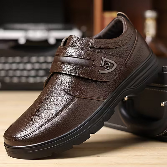 Men’s Retro Faux Leather Slip-On Loafers