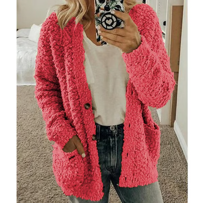 Autumn And Winter Plus Size Cardigan Casual Velvet Short Jacket