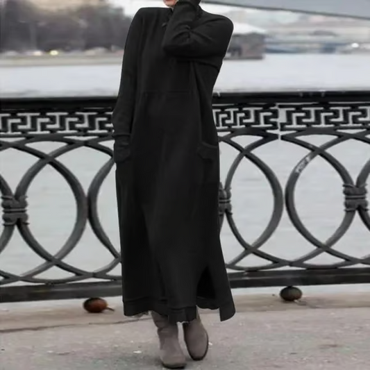 Loose plus size lace maxi dress