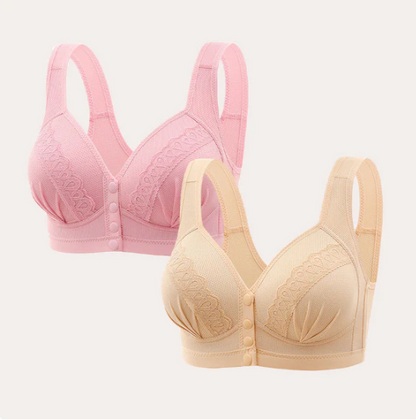 Women’s Front-Fastening Breathable Cotton Comfort Bra