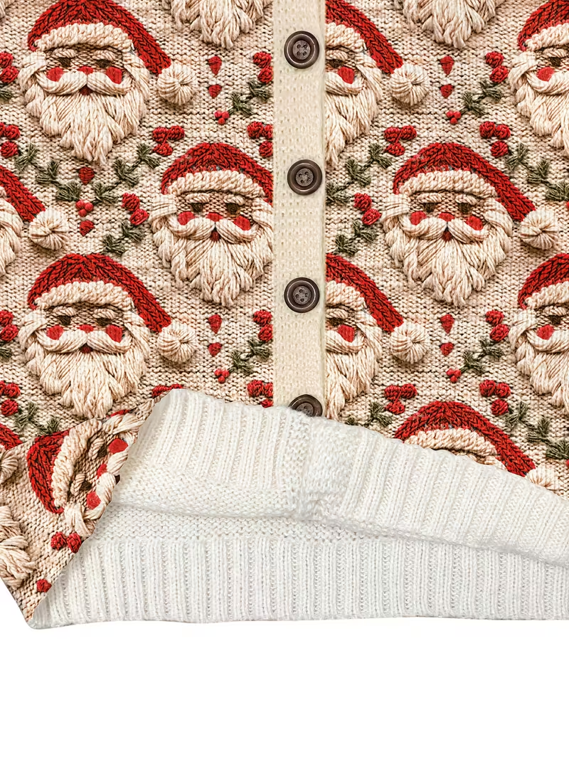 Women’s Festive Santa Claus Cardigan