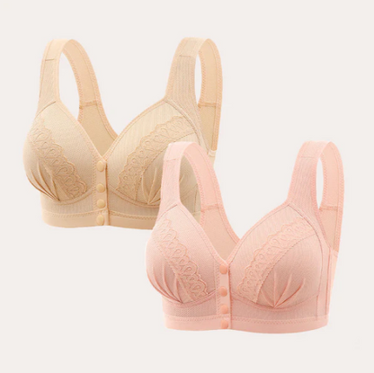 Women’s Front-Fastening Breathable Cotton Comfort Bra