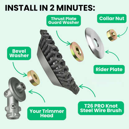 Steel Coil Garden Trimmer Head Attachment