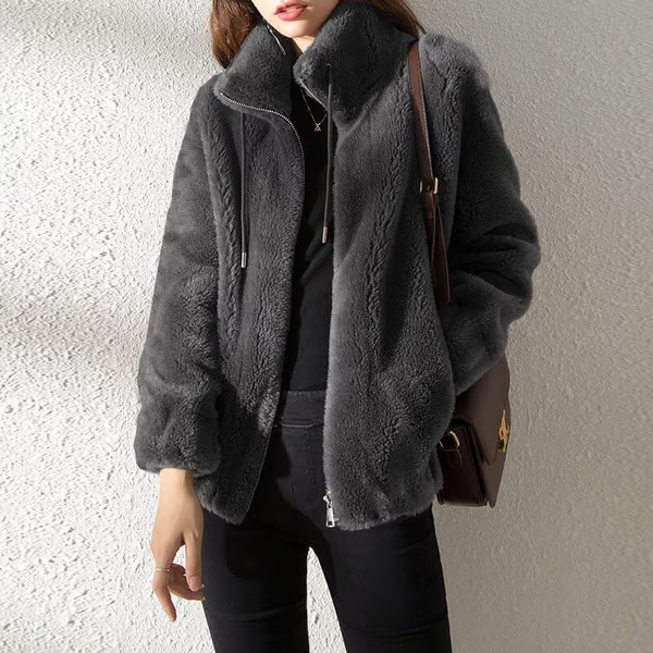 🔥Padded Coat Stand-collar Double-faced Fleece Jacket