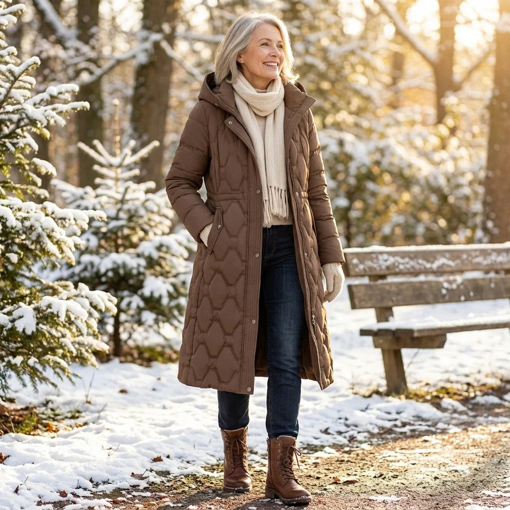 Women’s Longline Hooded Down Winter Coat