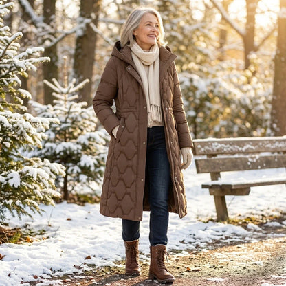 Women’s Longline Hooded Down Winter Coat