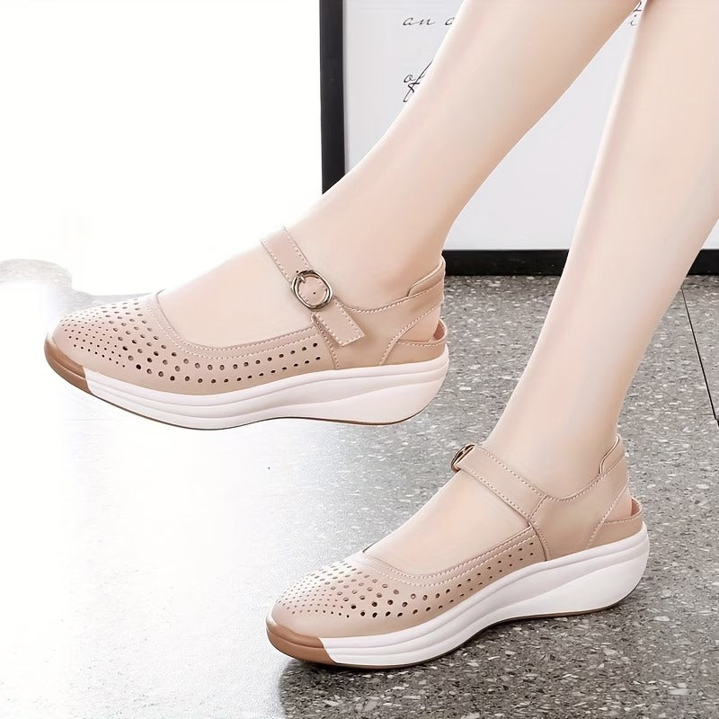 Women’s Breathable Platform Comfort Strap Shoes