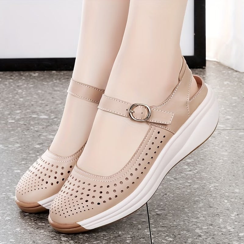Women’s Breathable Platform Comfort Strap Shoes