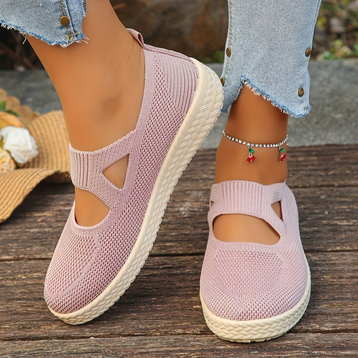 Women’s Breathable Anti-Slip Casual Knit Shoes