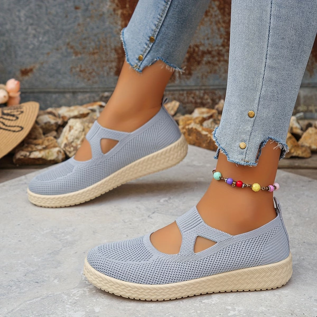 Women’s Breathable Anti-Slip Casual Knit Shoes