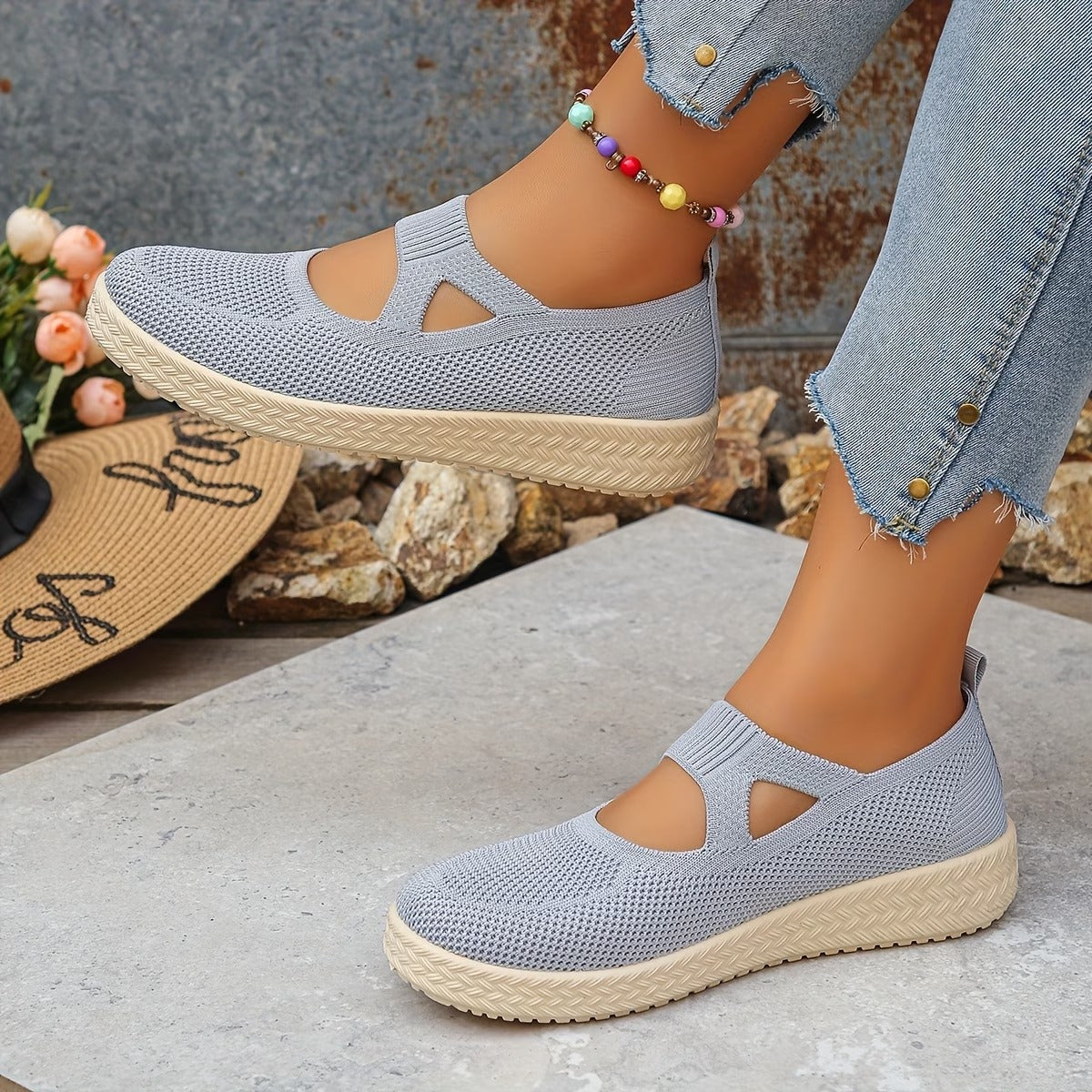 Women’s Breathable Anti-Slip Casual Knit Shoes