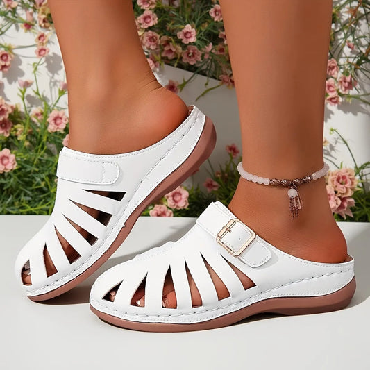 Women's Cut-Out Closed-Toe Mules