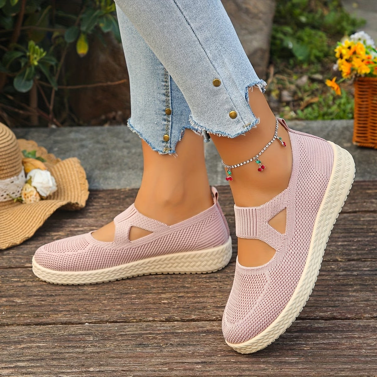 Women’s Breathable Anti-Slip Casual Knit Shoes