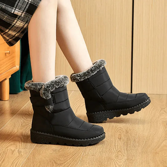 Women’s Waterproof Faux Fur Lined Snow Ankle Boots