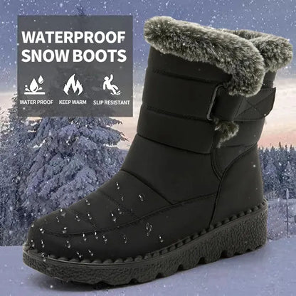 Women’s Waterproof Faux Fur Lined Snow Ankle Boots