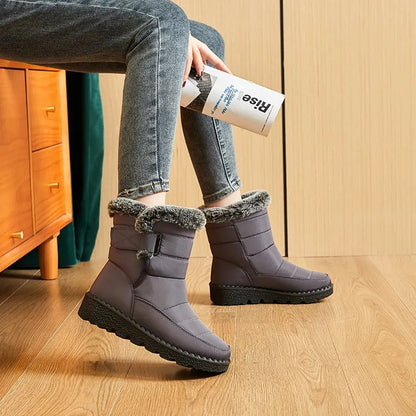 Women’s Waterproof Faux Fur Lined Snow Ankle Boots