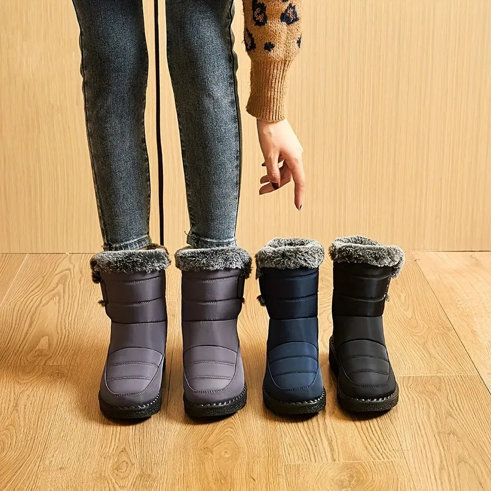 Women’s Waterproof Faux Fur Lined Snow Ankle Boots