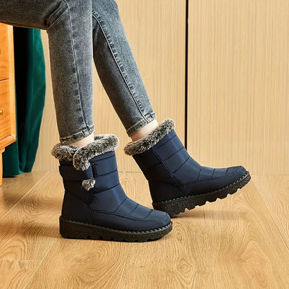 Women’s Waterproof Faux Fur Lined Snow Ankle Boots