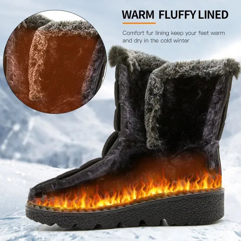 Women’s Waterproof Faux Fur Lined Snow Ankle Boots