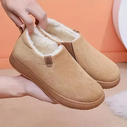 Unisex Fleece-Lined Slip-On Winter Slippers
