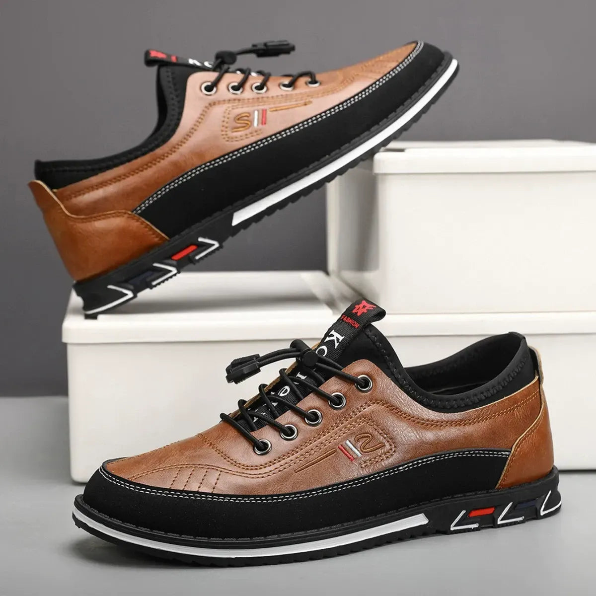 Men's Quick Lace Casual Walking Shoes