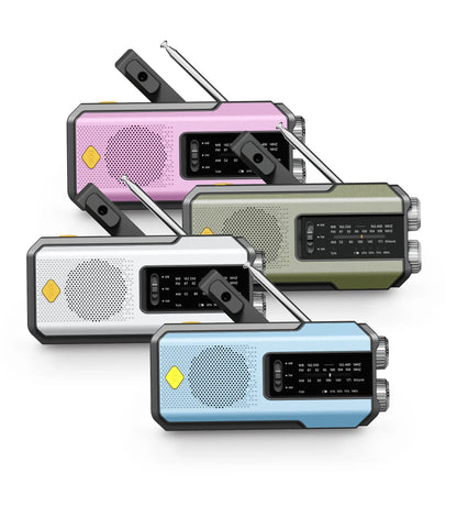 Portable Emergency Solar Hand Crank Radio with Power Bank