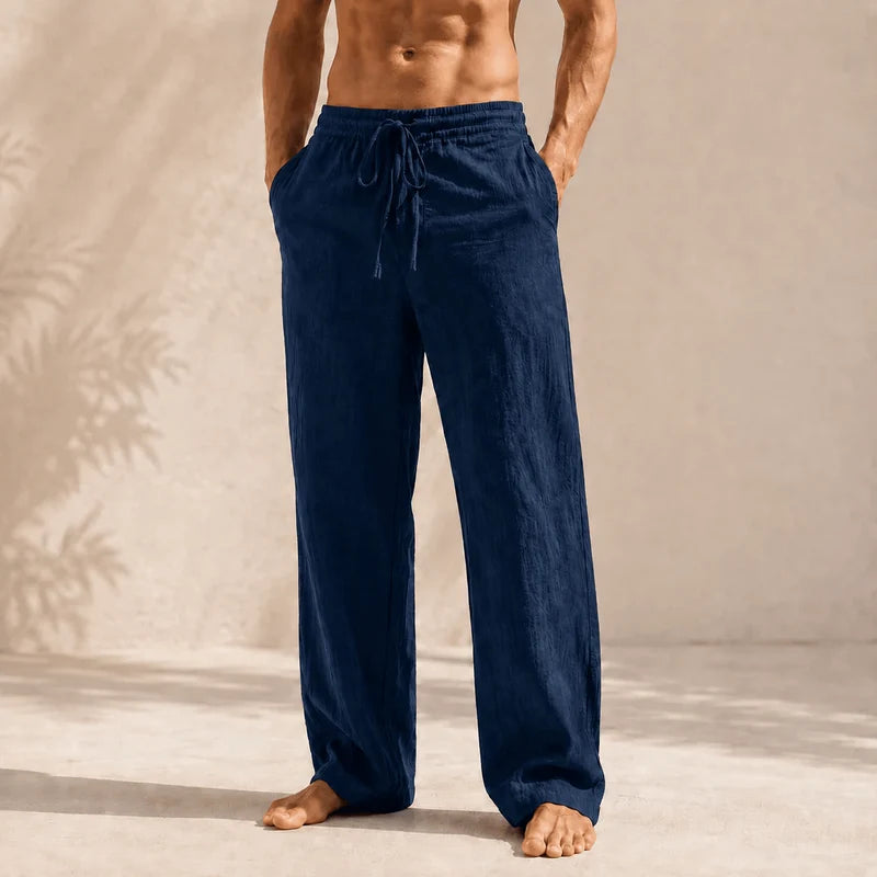 Men’s Amalfi Linen Drawstring Trousers