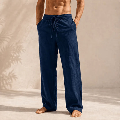 Men’s Amalfi Linen Drawstring Trousers