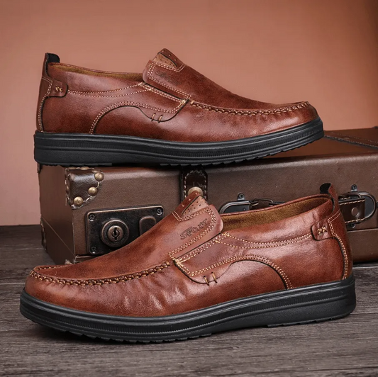 Men’s Leather-Look Comfort Slip-On Loafers