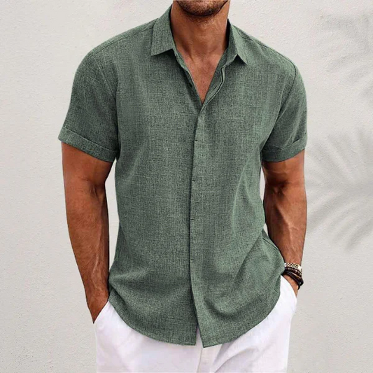 Men’s Lightweight Breathable Linen Shirt – Relaxed Fit