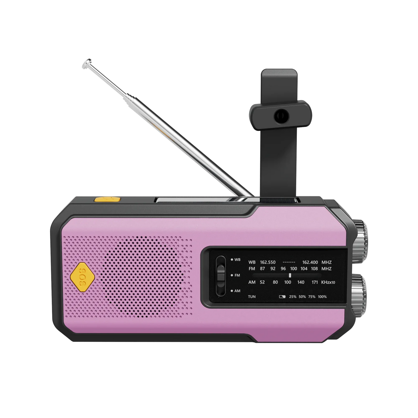 Portable Emergency Solar Hand Crank Radio with Power Bank