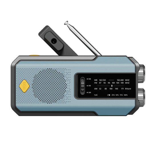 Portable Emergency Solar Hand Crank Radio with Power Bank