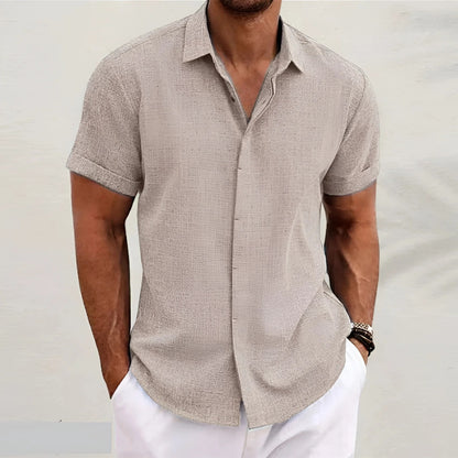 Men’s Lightweight Breathable Linen Shirt – Relaxed Fit