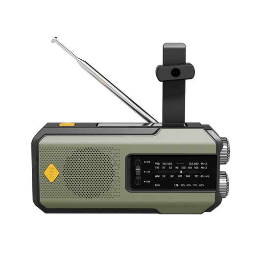 Portable Emergency Solar Hand Crank Radio with Power Bank