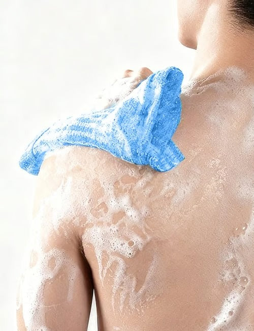 Exfoliating Shower Towel for Smooth, Clear Skin