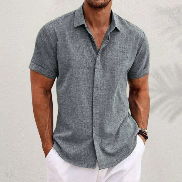 Men’s Lightweight Breathable Linen Shirt – Relaxed Fit