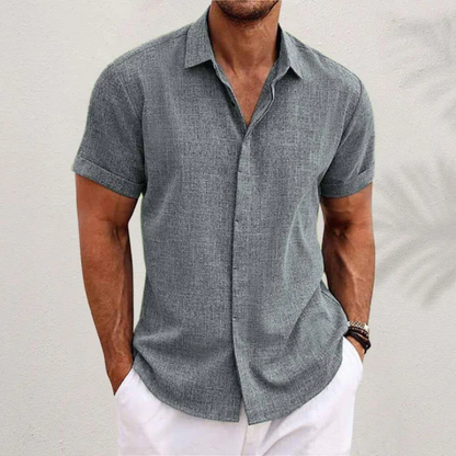 Men’s Lightweight Breathable Linen Shirt – Relaxed Fit