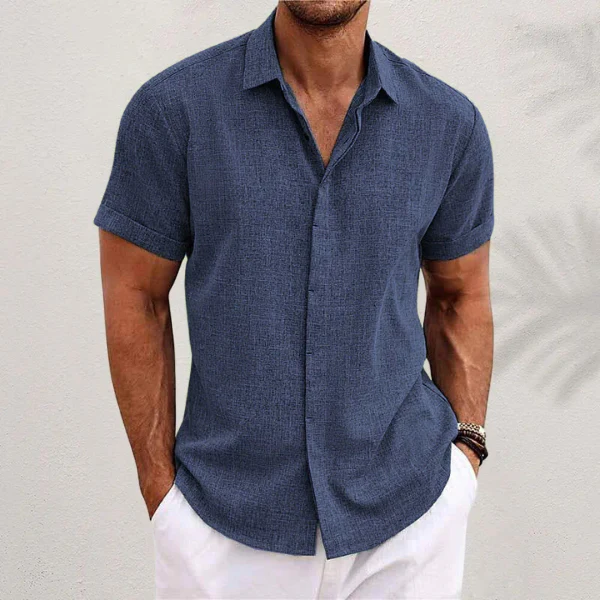 Men’s Lightweight Breathable Linen Shirt – Relaxed Fit