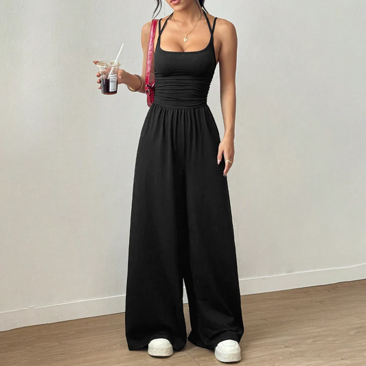 Women’s Sleeveless Wide-Leg Spaghetti Strap Jumpsuit