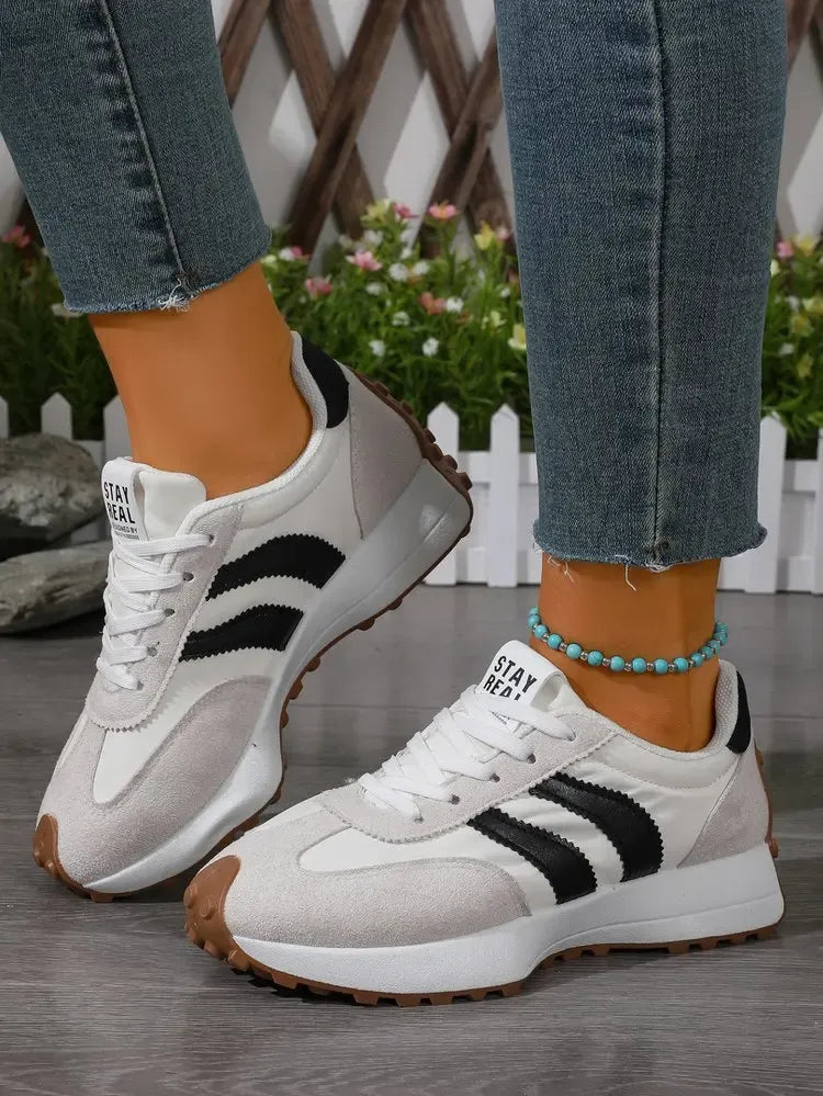 Women’s Lightweight Retro Stripe Comfort Trainers