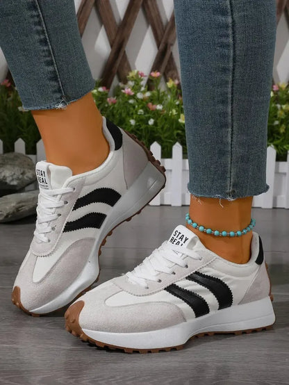 Women’s Lightweight Retro Stripe Comfort Trainers