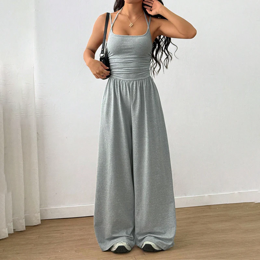 Women’s Sleeveless Wide-Leg Spaghetti Strap Jumpsuit