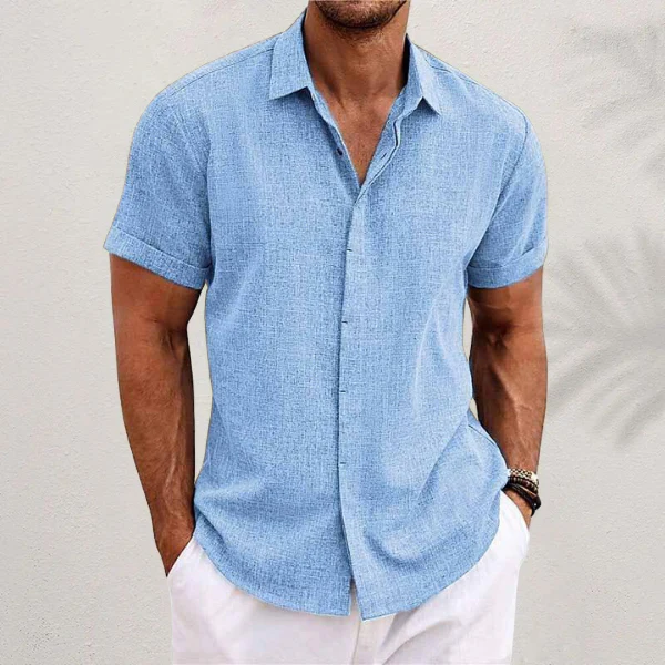 Men’s Lightweight Breathable Linen Shirt – Relaxed Fit