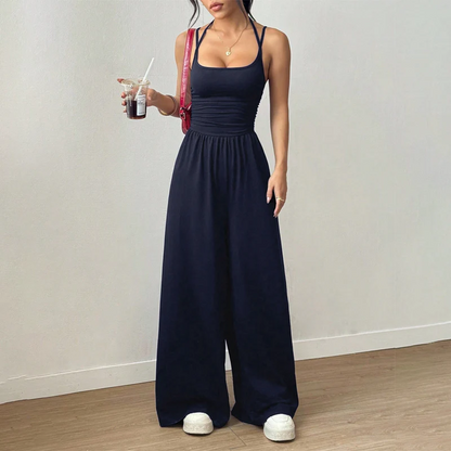 Women’s Sleeveless Wide-Leg Spaghetti Strap Jumpsuit