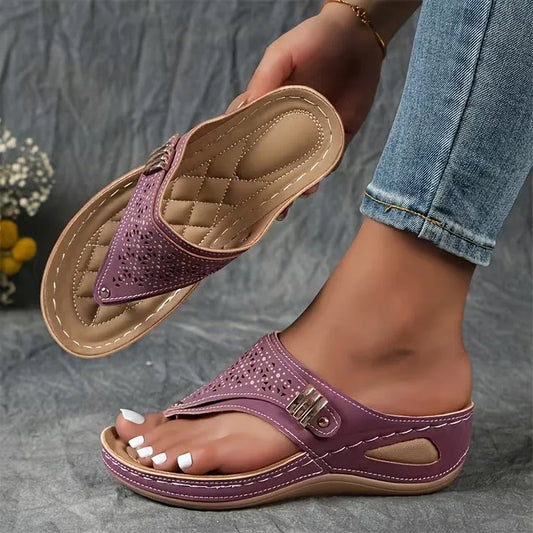 Comfort Cutout Thong Sandals